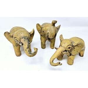 Crushed Oyster Shell Elephant Figurines Statue Tan/Brown New Trends Philippines